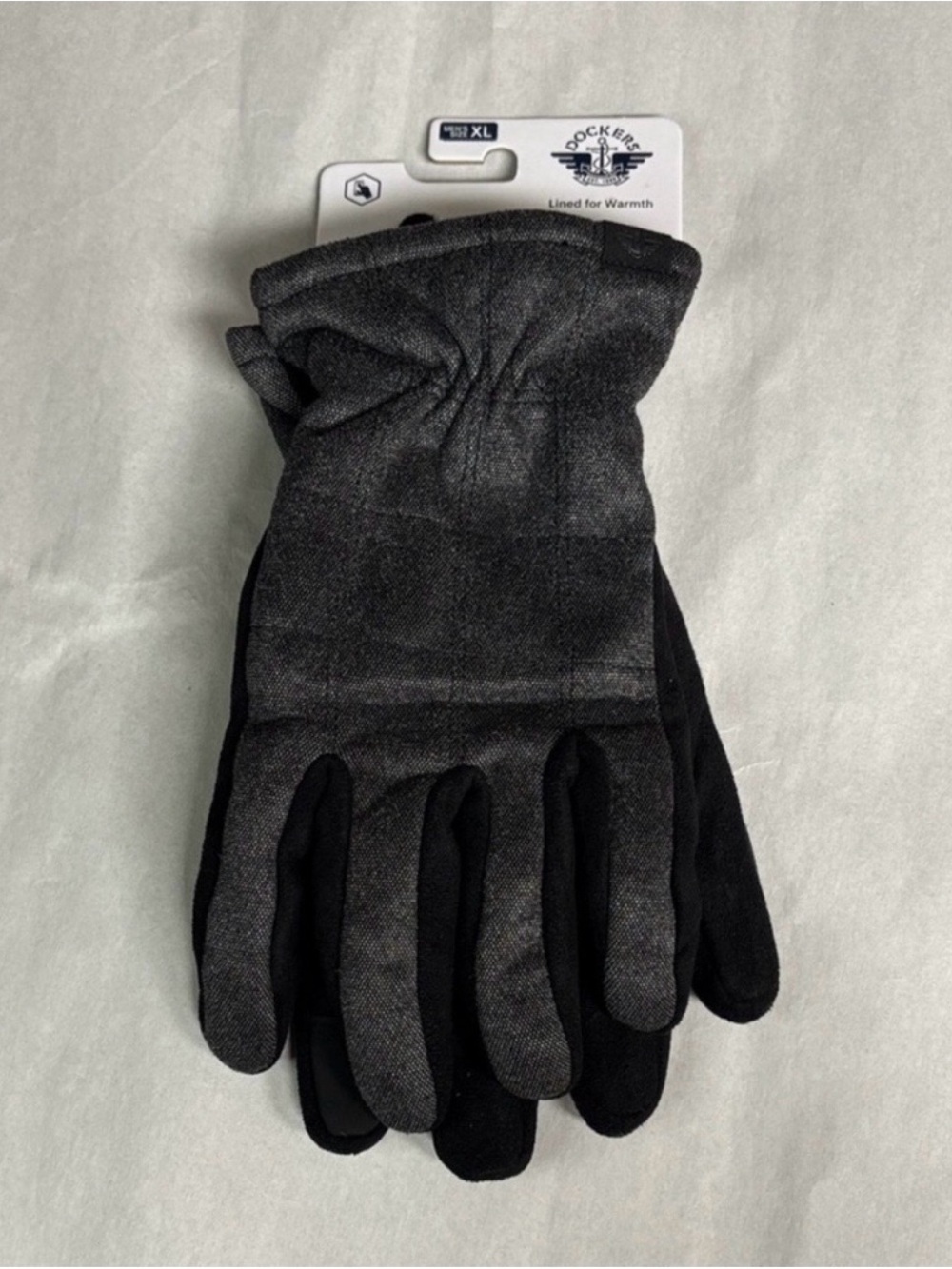 New Dockers Gloves Men’s Lined Black Winter Touchscreen Gloves Sz XL Casual